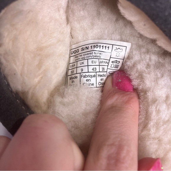 UGG Scuff casual slippers gray‎ white size men’s 10 - Picture 9 of 9